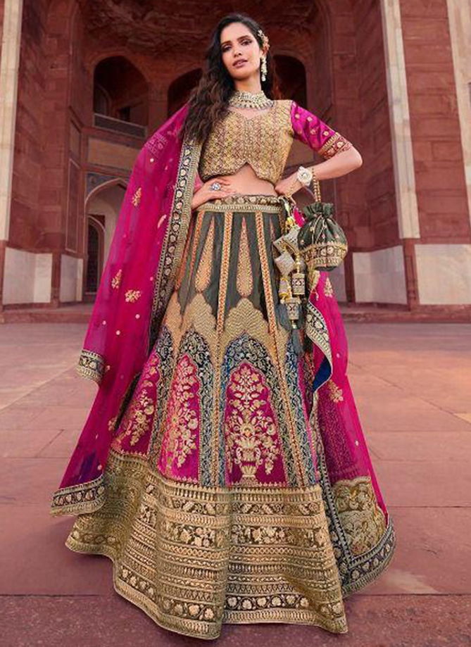 Dark Pink Colour Royal 27 Wedding Wear Wholesale Bridal Lehenga Choli Collection 1013